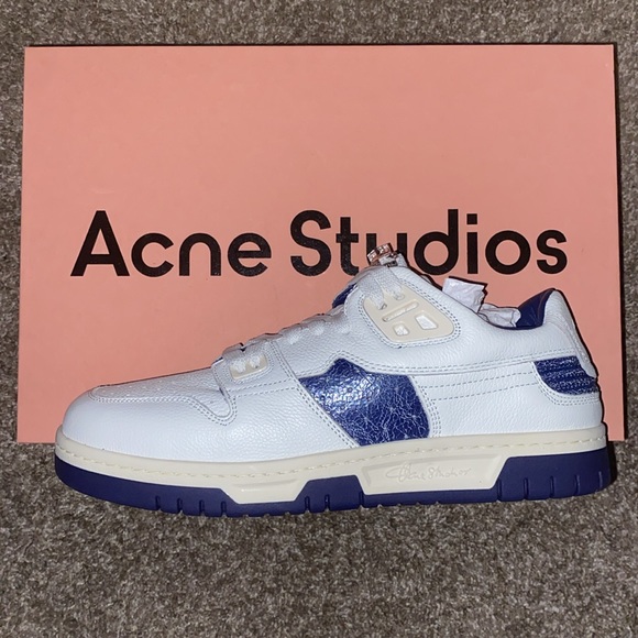 Acne Studios Low-top sneakers.Wht/Blu.Never worn/in original box.Men’s size 10 - Picture 3 of 11